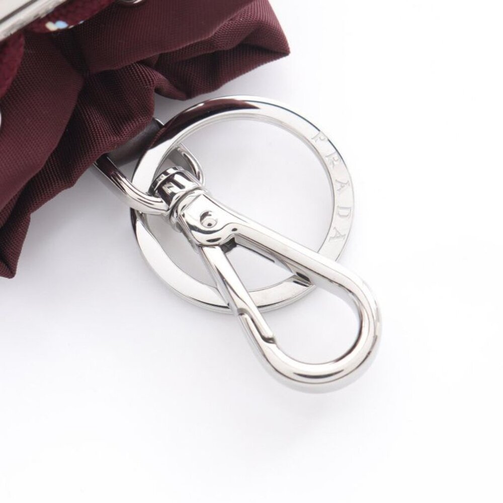 Prada Charm Re-nylon Speed Lock 2 Tt2022 He1 F0007 Burgundy Nylon Key Ring - Picture 5 of 5